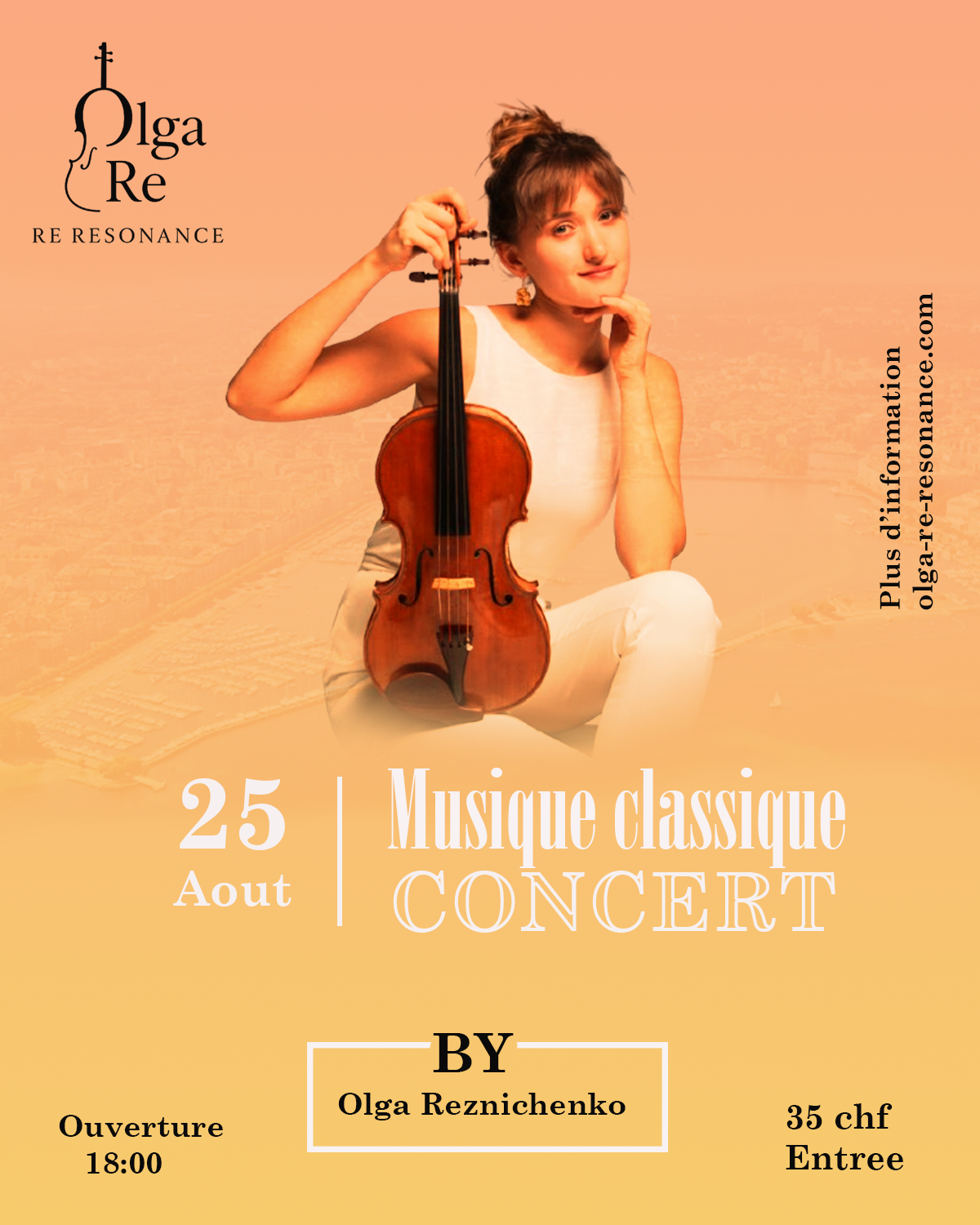 OlgaAffiche a violin sitting on top of sheet music next to a cup of coffee